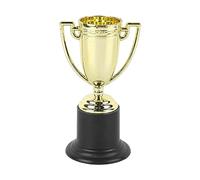 CHEOTIME 12 Piezas Mini Tazas de Trofeos Copas de Trofeo de Premio de Oro de Plástico Trofeos de Premio de Oro para Favores de Fiesta Accesorios Recompensas Premios Ganadores