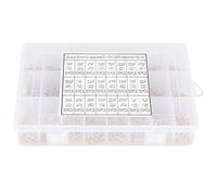 Cheotime 1200pcs Capacutador de cerámica Surtido Kit 24 Valores 10pf-10UF 50V Capacitantes MLCC monolíticos para reparación electrónica, diseño de placa de bricolaje