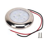 CHEOTIME 2 luces de techo para barco, 12 V DV LED, luz de techo con anillo de acero inoxidable 316, montaje en superficie, luz interior para pontón, barco, furgoneta, camión