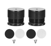 CHEOTIME 2 Patas Ajustables para gabinetes de Muebles de 0,91 a 1,46 Pulgadas, 50 a 500 kg, 1102 Libras, Soporte de Carga, aleación de Aluminio, Cama, Armario, sofá, Mesa, Soporte (Negro Brillante)