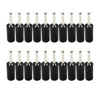 CHEOTIME 20 Conectores Banana de Clavija, Conector Banana de Cable de Altavoz Chapado de 2 mm, Conectores Macho a Prueba de Agua, Juego de Accesorios para Enchufe de Panel de (Black)