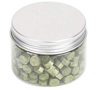 CHEOTIME 200 pegatinas de sello de cera, cuentas de cera de sellado octágono, embalaje de botellas, pegatinas de sello de sobre nacarado, pellets de sello, decoración de repuesto (mostaza)
