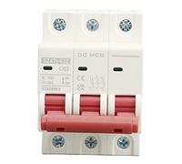 Cheotime 3p DC Circuiter 63A 750V, disyuntor de riel DIN de viaje magnético, Capacidad de interrupción de 6000A para uso de protección de energía solar PV, EV y CC