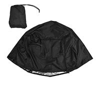 CHEOTIME 63.5x50.8x48cm Sturdy 600d Oxford Cloth Pet Kennel Cover with Ventilation Window, Cage Waterproof Breathable Shade Cover, Medium Sized Dog Indoor and Outdoor Kennel Cover (Black)