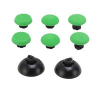 CHEOTIME 8 en 1 Tapas de Agarre de Repuesto para Joystick 3 Alturas Goma de Agarre para el Pulgar para Controlador 6 Tapas de Agarre para el Pulgar 2 Palillos reemplazables 1 (Verde)