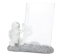 CHEOTIME Adorno de Astronauta, Marco de Fotos de Astronauta de Resina de 6,3 x 6,3 Pulgadas, Conjunto de Marco de Imagen Espacial 3D, Adorno de decoración de habitación Espacial