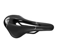 CHEOTIME Asiento de Bicicleta cómodo para Mujeres y Hombres, reemplazo de sillín, Acolchado Suave con absorción de Impactos, cojín de Bicicleta para Interior y Exterior, sillín de (Negra)