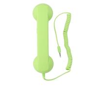 CHEOTIME Auricular Retro para Teléfonos Móviles, Auricular Multifuncional con Cable Receptor de Teléfono Vintage Plug & Play Receptor de Manija de Línea Fija para Reuniones y (Verde)