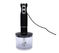 CHEOTIME Batidora de inmersión 4 en 1, batidora de mano de 400 W con protector de cuchillas, batidora de mano con cuchilla de acero inoxidable, batidora eléctrica de cocina para