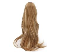Cheotime Bjd Doll Hair, Long Doll Hair Wig Soft a alta temperatura Seda Mesh Long Curly con flequillo Decoración de bricolaje suave Wig 1/3 Color de lino