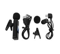 CHEOTIME Bluetooth Earbuds, Lavalier Microphone Combo Wireless Clip On Design for Clear Calls Recording Streaming and Karaoke Use with Android and iOS Devices