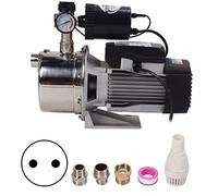 CHEOTIME Bomba de chorro de pozo poco profundo 1.47HP 1321GPH Acero inoxidable 220V Bomba de chorro de pozo poco profundo eléctrica Bomba de riego de drenaje de transferencia de