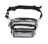 Cheotime Clear Fanny Pack, PVC Fanny Pack o Women Men con Bolsillos Seguros de Cierre para Viajes de Compras de Picnic de Compras al Aire Libre