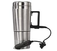Cheotime COMA CALEFICITA DE CAR, 12V 24 V de acero inoxidable Taza calefactora con aislamiento con aislamiento portátil para mantener las bebidas calientes mientras conduce (12V)