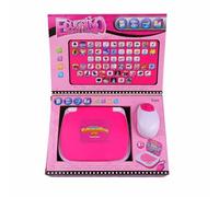 CHEOTIME Computadora Portátil Educativa Máquina De Aprendizaje Inglés Español, Función Musical Computadora Portátil Educativa Interactiva con Función De Relectura Que Participa En (Rosa)
