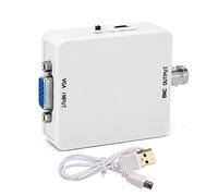CHEOTIME Convertidor de Video VGA a BNC, Adaptador de Video HD Computadora PC Convertidor de monitoreo VGA Caja adaptadora Caja de conversión de Video Host Cabezal de conversión de