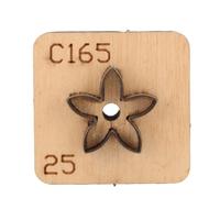 CHEOTIME Cortero de cuero de cuero de cuero de flores genérico de cuero troquelador de metal en forma de mechón de metal de cuero de molde para puñetazos Herramienta de arte de art (25 mm)