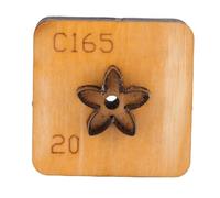 CHEOTIME Cortero de cuero de cuero de cuero de flores genérico de cuero troquelador de metal en forma de mechón de metal de cuero de molde para puñetazos Herramienta de arte de art (20 mm)