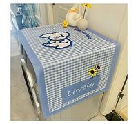 CHEOTIME Cubierta antipolvo para frigorífico, estilo de dibujos animados, cubierta superior de lino y algodón suave para lavadora, para frigorífico, lavadora, secadora, 23,6x55,5 p (Dog 23.6in)