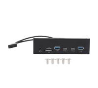Cheotime de 5.25 Pulgadas de Panel Frontal Delantero Frontal, CHEOTE USB3.2 Gen2 con 5GBPS admite USB A encabezado Tipo C, Panel de extensión de la Unidad óptica de 19 Pines, para