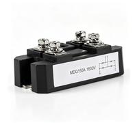 CHEOTIME Diodo rectificador de Puente, 150 A de Alta Potencia 1600 V monofásico Puente rectificador módulo de rectificación de Onda Completa con Base de disipador de Calor, Caja