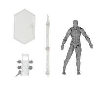 CHEOTIME Drawing Mannequin, Action Figure Body with Customizable Movable Poses PVC Figure Model for Sketch Practice, Art Reference, Desktop Decoration, Office (Gris)