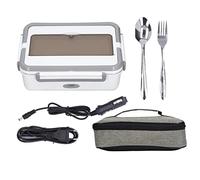 CHEOTIME Electric Lunch Box Calmer, lonchera con calefacción de 80 W para adultos, calefacción de calefacción rápida de bajo ruido calentador de alimentos para automóviles,