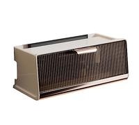 CHEOTIME Estante para enrutador, Caja de Almacenamiento para enrutador WiFi para Montaje en Pared, Cubierta para enrutador de Cable de módem, regleta de alimentación organizada, (Beige Middle Size