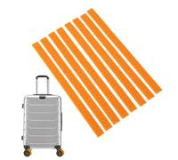 CHEOTIME Fundas de Silicona para Ruedas de Equipaje, Protector de Ruedas Reductor de Ruido, Apto para la mayoría de Ruedas, Textura Gruesa de neumáticos para Maletas (Naranja)