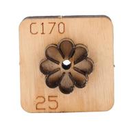 CHEOTIME Handicrafías de cuero en forma de flor genérica molde de tela de tela de cuero de flores cortantes de cuero de 25 mm molde de cuero en forma de flores de acero para la nav