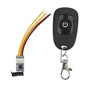 CHEOTIME Interruptor de control remoto de relé, 433,92 Mhz DC Control remoto inalámbrico interruptor de llave multifunción Receptor y transmisor Modos de trabajo ajustables para