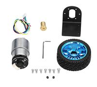 CHEOTIME Juego de Motor codificador CW CCW Eje DC Motores de Engranajes con Rueda de Soporte para Coche de Equilibrio DC12V (Te Amo)