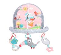 CHEOTIME Juguete para Asiento de automóvil de Doble Cara para bebés, Asiento de automóvil orientado hacia atrás, Juego de Actividades de Viaje, Caja de música para pájaros y Espejo para
