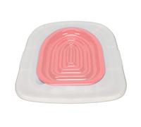 CHEOTIME Kit de Entrenamiento para Inodoro para Gatos, Red Universal de Entrenamiento para IR al baño, Reutilizable, extraíble, para Limpieza de Mascotas, Bandeja y 1 Soporte (White Tray, 1 Pink