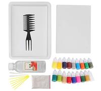 CHEOTIME Kit de pintura de marmoleado al agua, artes y manualidades para niñas y niños, color agua Ebru, juego de iniciación, arte de pintura sobre marmoleado, pintura de tinta, id (Caja de regalo de