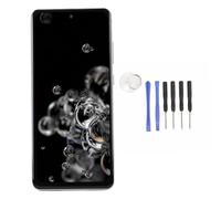 CHEOTIME Kit de reemplazo de Pantalla de teléfono 6.9 Pulgadas, Conjunto de Pantalla táctil Digitizer LCD con Herramientas de reparación para S20 Ultra Teléfono G988B G988U (Plata)