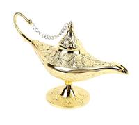 CHEOTIME Lámpara pequeña del Genio de Aladdin, lámpara árabe mágica de la Leyenda Vintage de Aladdin, Accesorios de Disfraz árabe para luz de Deseos, decoración de Mesa de Boda, (Clima)