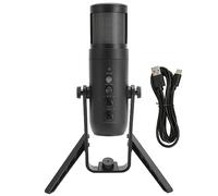 CHEOTIME Micrófono de Condensador cardioide USB Reducción de Ruido 50 HZ - 16 KHZ Conector de 3,5 mm LED Recordatorio de Silencio para Grabar Audio Estudio