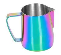 CHEOTIME Milk Frothing Cup, 350ml/12oz Milk Frother Cup Stainless Steel Coffee Frothing Pitcher Colorful Jug Steaming Pitcher for Milk Coffee Cappuccino Latte Art (350ml)