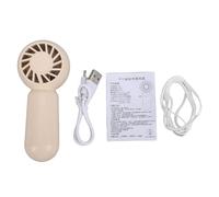 CHEOTIME Mini Handheld Fan, 4 Speed Portable Neck USB Rechargeable Personal Fan Unconspicuous Blade Wearable Cooling Makeup Pocket Fans for Home Outdoor Travel (Beige)