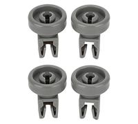 CHEOTIME Paquete de 4 ruedas para estante inferior de lavavajillas de 1,0 x 1,1 pulgadas, ruedas para lavavajillas, estante inferior, conjunto de rodillos para platos, piezas de