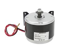 Cheotime Pequeño motor eléctrico de imán permanente cepillado, alojamiento de aluminio compacto generador de motor de bobina de cobre con polea para proyectos