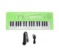 CHEOTIME Piano con Teclado electrónico para niños, 37 Teclas, Piano para niños pequeños, Instrumento Educativo Musical multifunción con micrófono, Teclado electrónico para niños (Verde)
