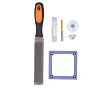 CHEOTIME Plantilla de caja de cables tipo 86, matriz de orificio de caja de enchufe de aleación de aluminio para instalación de gabinete de pared, plantilla de ranura eléctrica par