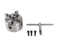 CHEOTIME Portabrocas de torno de 4 mordazas, K72 80 mm 3,15 pulgadas Portabrocas de torno de metal manual independiente Mandíbula reversible 4000 r/min con llave para enrutador