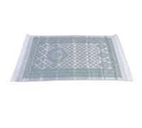 CHEOTIME Prayer Rug, Soft Thick Cotton Cloth Prayer Rug Prayer Mat with Tassel Design and Storage Bag for Men Women, Prayer Mat Set for Daily Home Meditation (Verde)