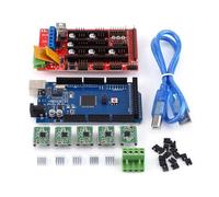 CHEOTIME RAMPS 1.4 Controller Board, 3D Printer Controller Kit with 5x A4988 Stepper Drivers, Heat Sinks, USB Cable & Jumpers for RepRap R3 Mega