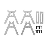 CHEOTIME RC Car Stand Aluminum Alloy RC Car Static Display Stand RC Work Stand for 1/18 1/24 RC Car Upgrade Parts (Silver)