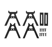 CHEOTIME RC Car Stand Aluminum Alloy RC Car Static Display Stand RC Work Stand for 1/18 1/24 RC Car Upgrade Parts (Black)