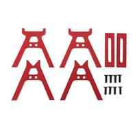 CHEOTIME RC Car Stand Aluminum Alloy RC Car Static Display Stand RC Work Stand for 1/18 1/24 RC Car Upgrade Parts (Red)